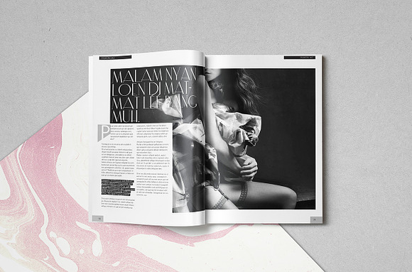 B/W Magazine  in Magazine Templates - product preview 3