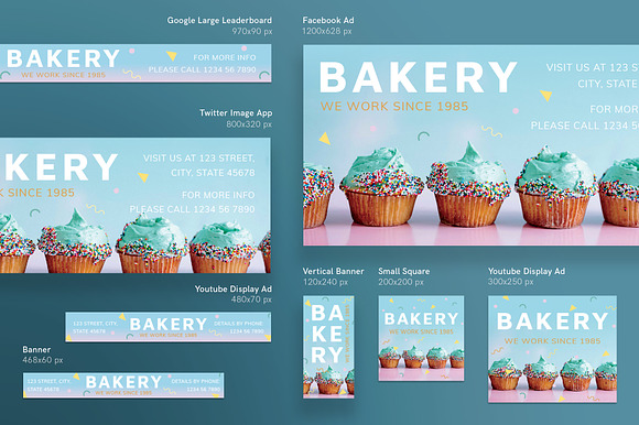 Banners Pack | Bakery in Templates - product preview 1