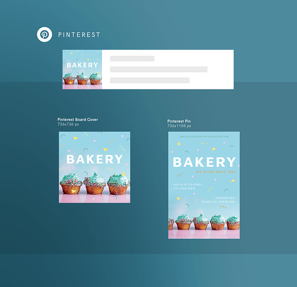 Social Media Pack | Bakery in Social Media Templates - product preview 3