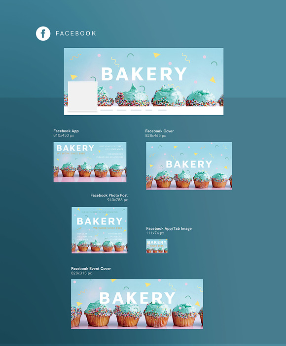 Social Media Pack | Bakery in Social Media Templates - product preview 9