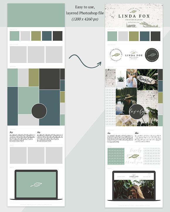 Brand Board Template / Mood Board in Branding Mockups - product preview 1