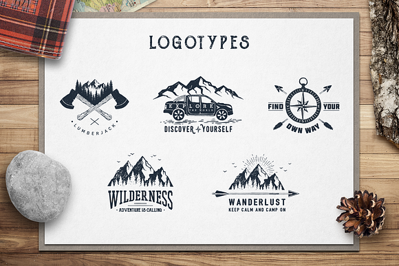 Wanderlust. 15 Double Exposure Logos in Logo Templates - product preview 2