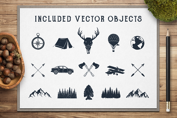 Wanderlust. 15 Double Exposure Logos in Logo Templates - product preview 3
