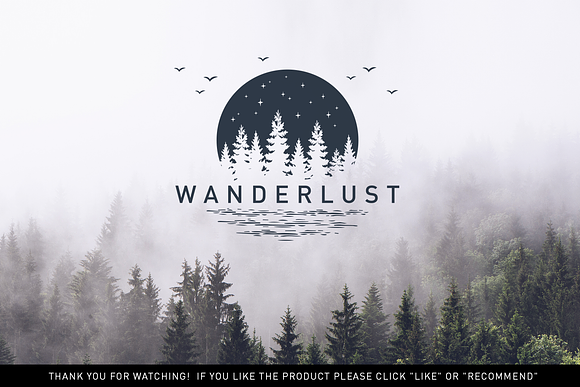 Wanderlust. 15 Double Exposure Logos in Logo Templates - product preview 9