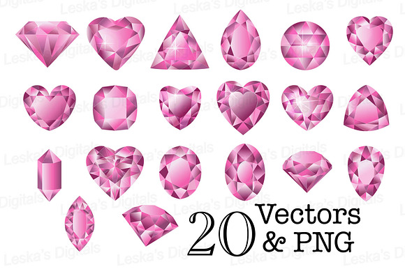 Gemstone Clipart & Vectors in Illustrations - product preview 3