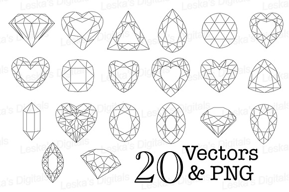 Gemstone Clipart & Vectors in Illustrations - product preview 4