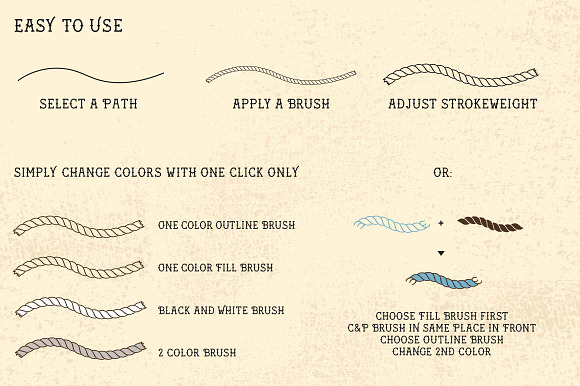 Sailor Mate's Rope Brushes I in Photoshop Brushes - product preview 2