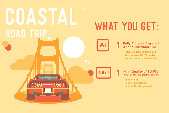 Coastal Road Trip in Illustrations - product preview 1
