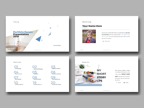 Portfolio PowerPoint Template in PowerPoint Templates - product preview 2