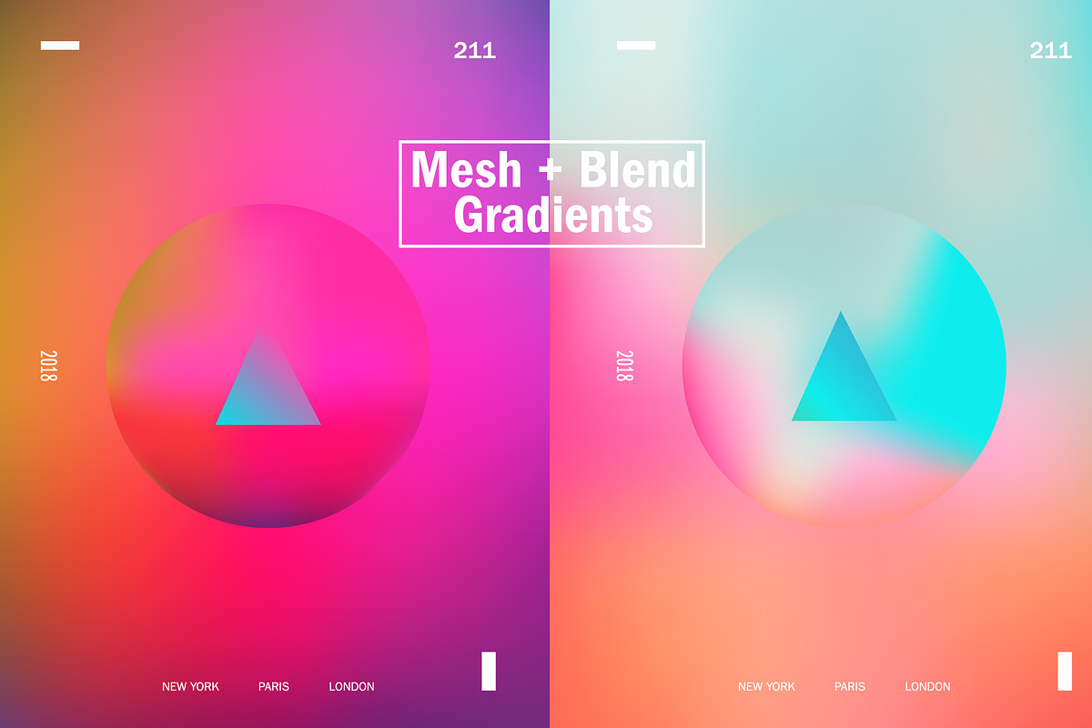 Vivid & Bright Gradients - Updated in Photoshop Gradients - product preview 8