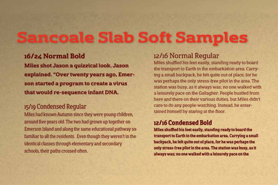 Sancoale Slab Soft in Slab Serif Fonts - product preview 8