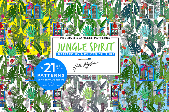Mexican jungle pattern in Patterns - product preview 9