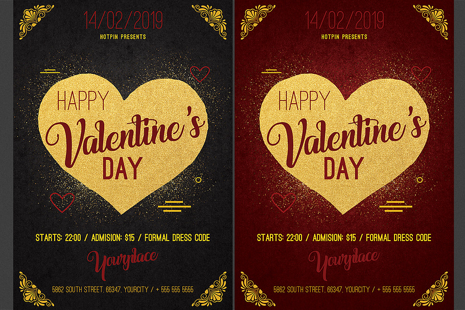 Valentines Day Psd Flyer in Flyer Templates - product preview 8