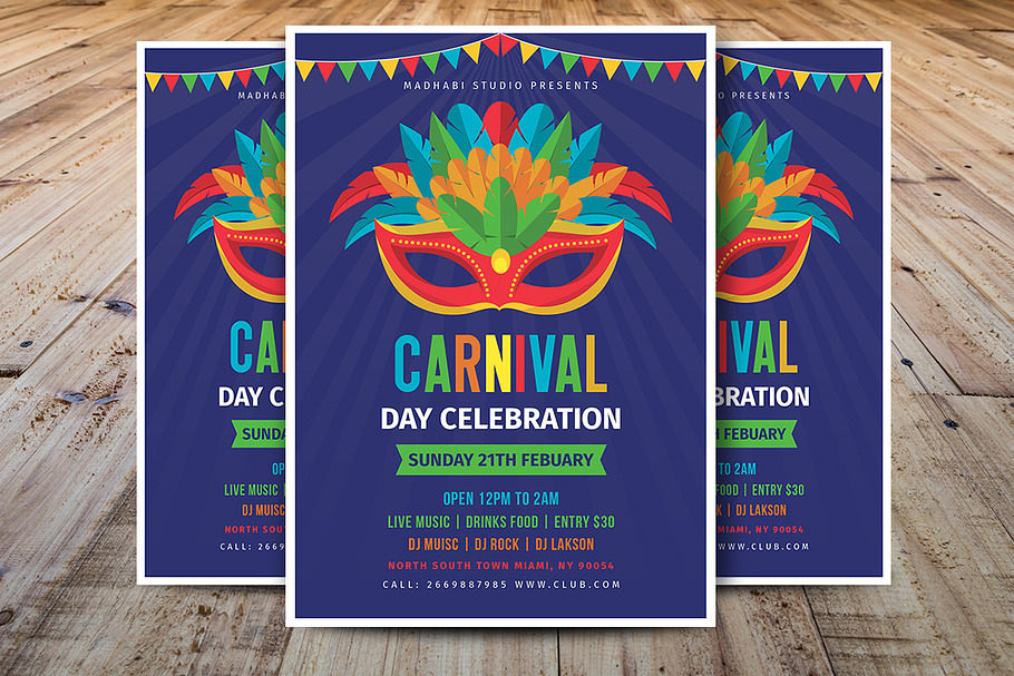 Carnival Day Celebration Flyer in Flyer Templates - product preview 8