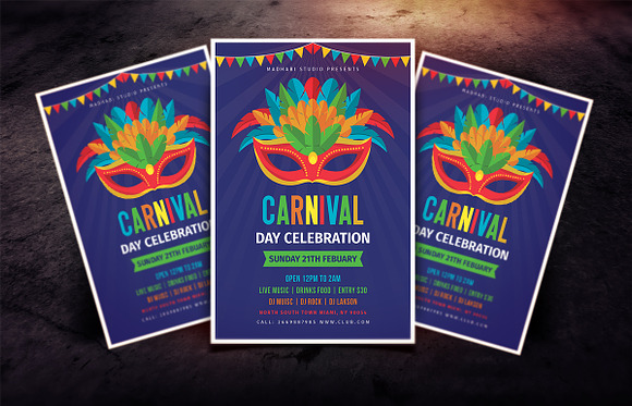 Carnival Day Celebration Flyer in Flyer Templates - product preview 3