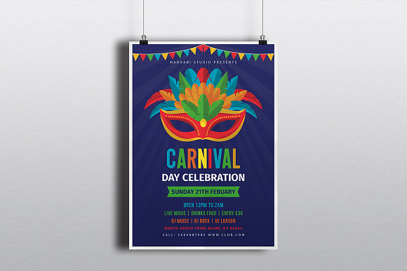 Carnival Day Celebration Flyer in Flyer Templates - product preview 4