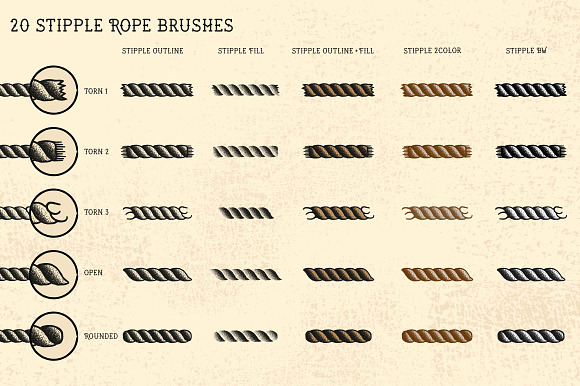 Sailor Mate's Rope Brushes II in Photoshop Brushes - product preview 4
