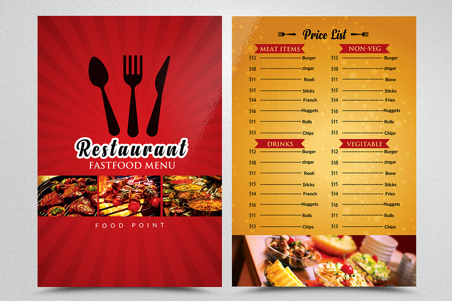 Restaurant Menu Flyer Template in Flyer Templates - product preview 8