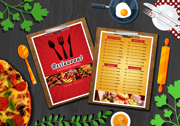 Restaurant Menu Flyer Template in Flyer Templates - product preview 1