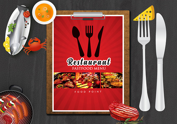 Restaurant Menu Flyer Template in Flyer Templates - product preview 2