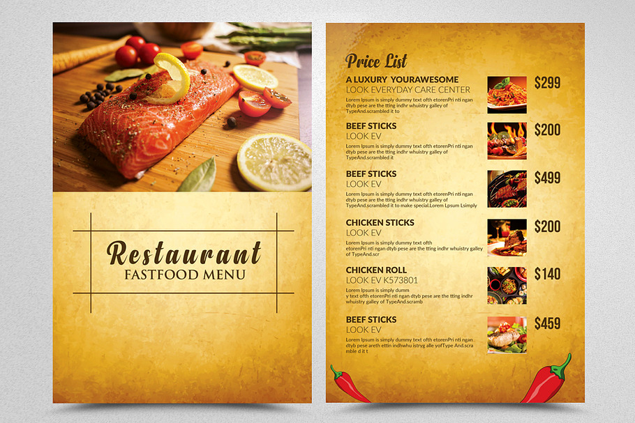 Restaurant Menu Templates in Flyer Templates - product preview 8