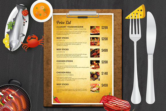 Restaurant Menu Templates in Flyer Templates - product preview 2