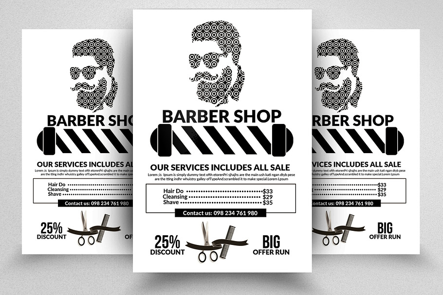 Barber Shop Flyer Templates in Flyer Templates - product preview 8