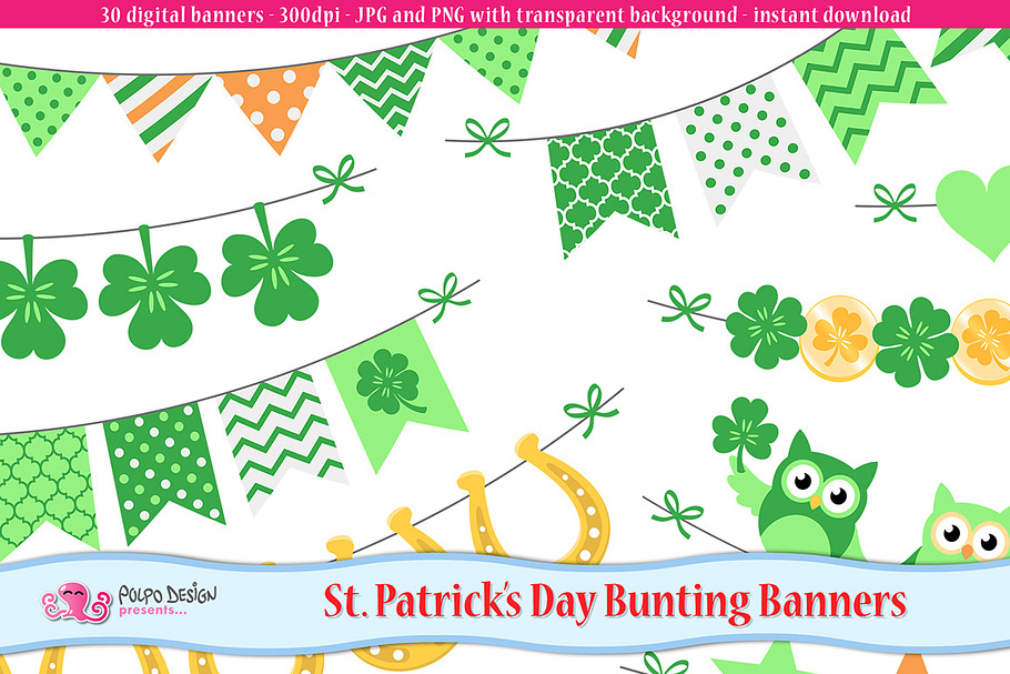 St. Patrick's Day bunting banners