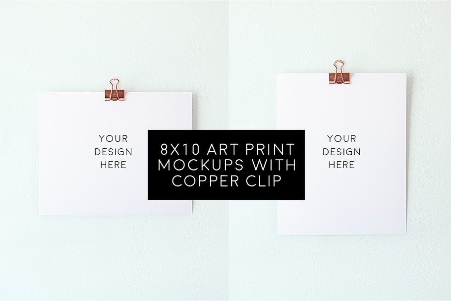 2 Blank 8x10 Art Prints Bundle in Print Mockups - product preview 8