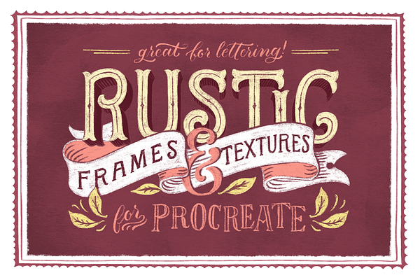 Rustic Frames & Textures - Procreate