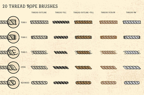 Sailor Mate's Rope Brushes IV in Photoshop Brushes - product preview 1