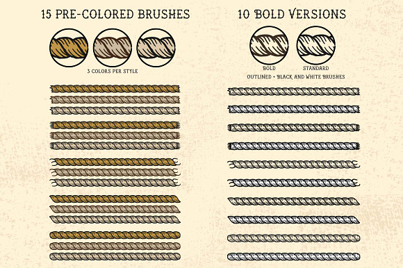 Sailor Mate's Rope Brushes V in Photoshop Brushes - product preview 2