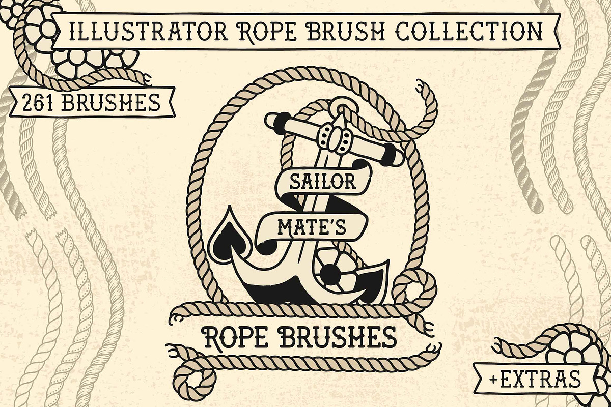 Sailor Mate´s Rope Brush Collection in Photoshop Brushes - product preview 8