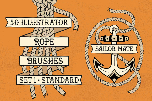 Sailor Mate´s Rope Brush Collection in Photoshop Brushes - product preview 1
