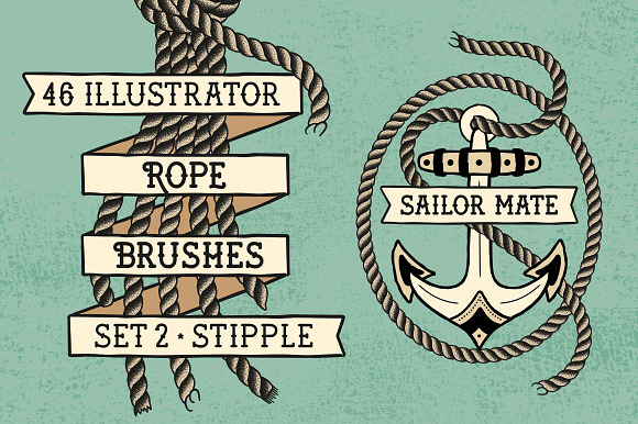 Sailor Mate´s Rope Brush Collection in Photoshop Brushes - product preview 4