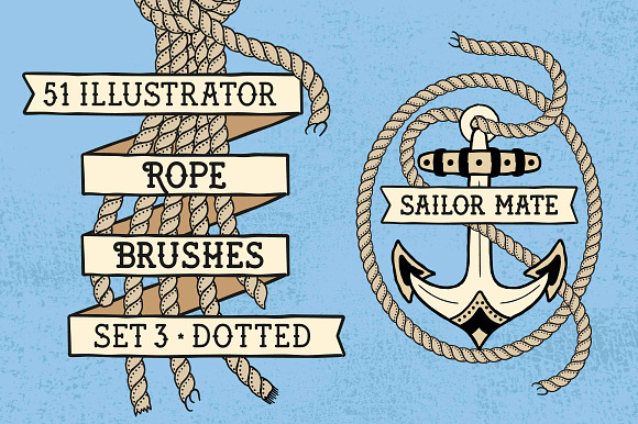 Sailor Mate´s Rope Brush Collection in Photoshop Brushes - product preview 7