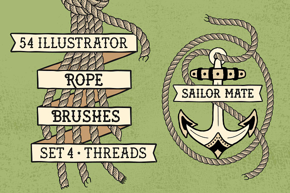 Sailor Mate´s Rope Brush Collection in Photoshop Brushes - product preview 10