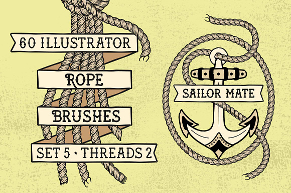 Sailor Mate´s Rope Brush Collection in Photoshop Brushes - product preview 14