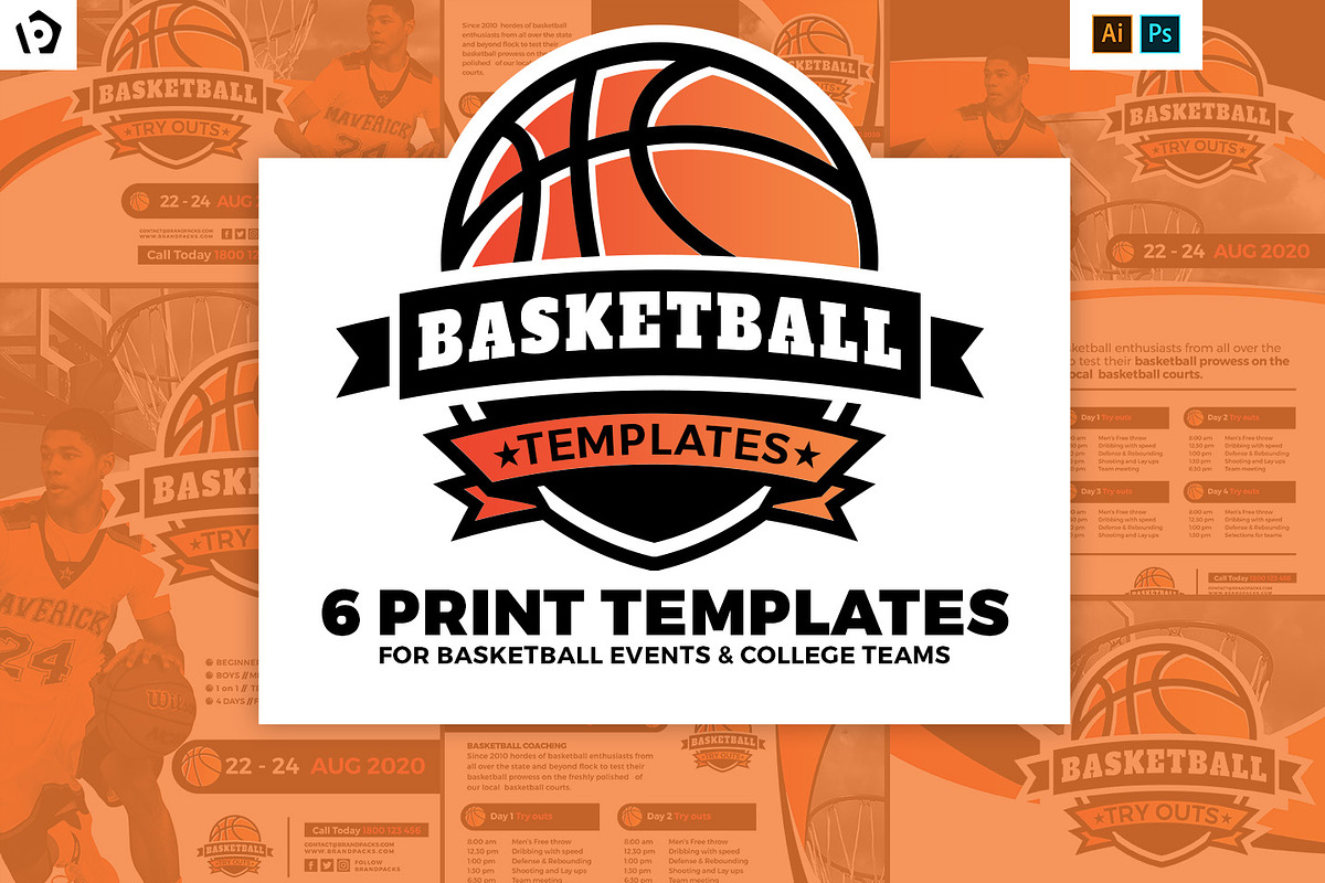 Basketball Templates Pack in Flyer Templates - product preview 8