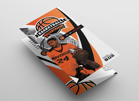 Basketball Tri-Fold Brochure in Brochure Templates - product preview 2
