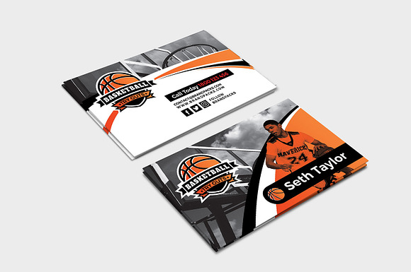 Basketball Business Card Template in Business Card Templates - product preview 1