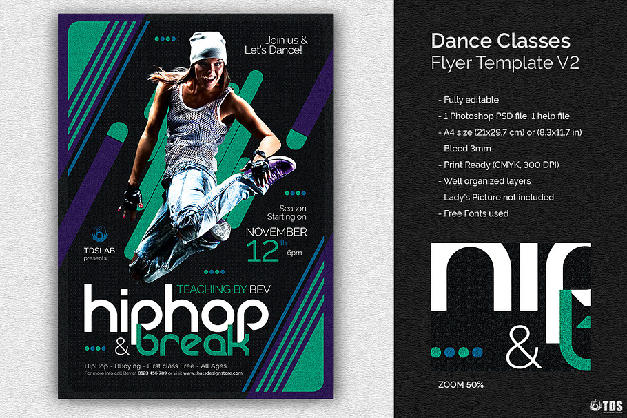 Dance Classes Flyer Template V2 in Flyer Templates - product preview 8