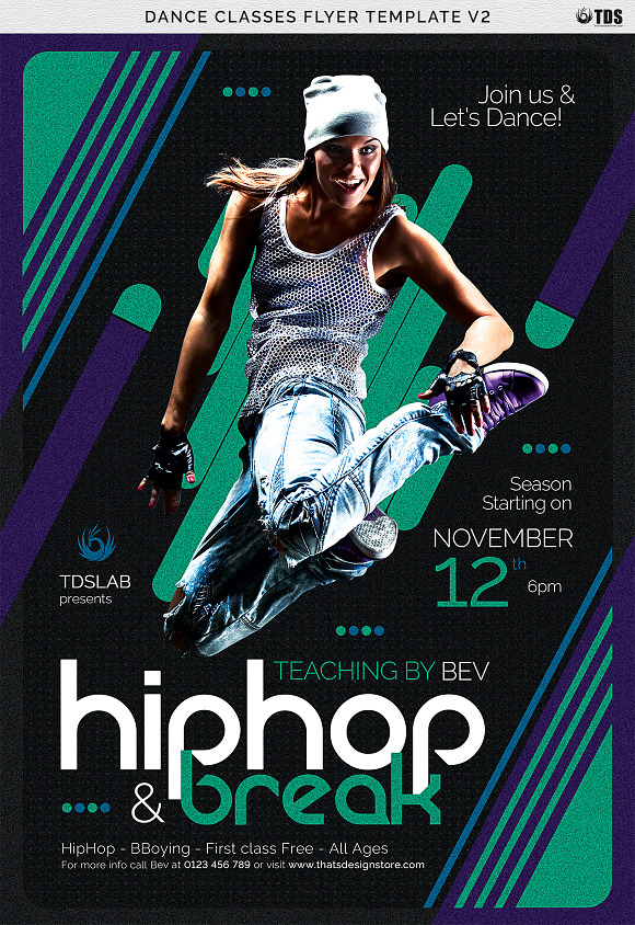 Dance Classes Flyer Template V2 in Flyer Templates - product preview 6