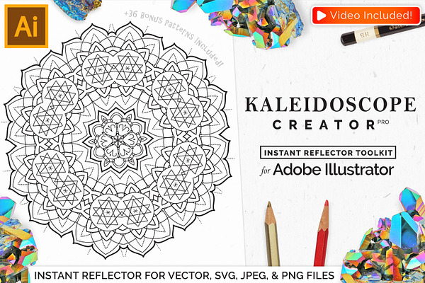 Vector Kaleidoscope for Adobe Ai