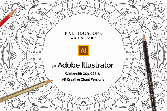 Vector Kaleidoscope for Adobe Ai in Photoshop Plugins - product preview 7