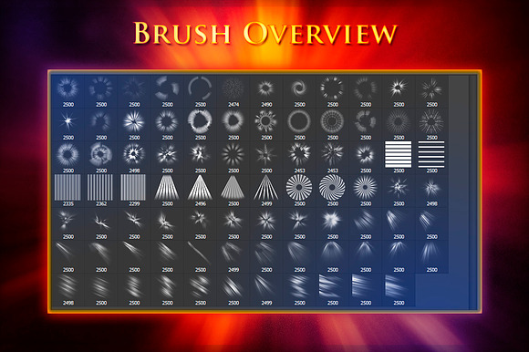 83 Light and Burst Brushes in Add-Ons - product preview 1