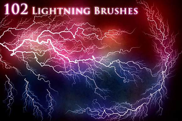 102 Lightning Brushes in Photoshop Brushes - product preview 5