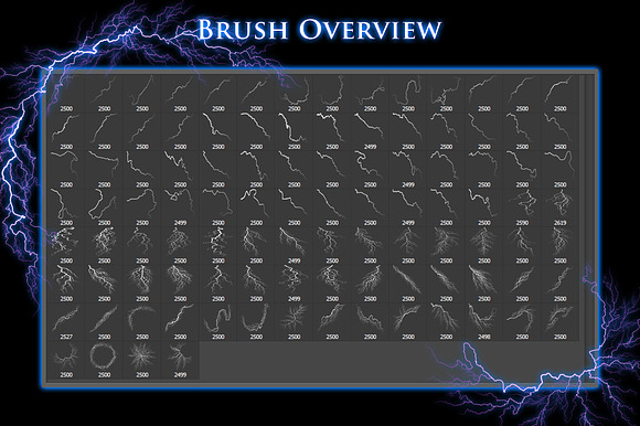 102 Lightning Brushes in Photoshop Brushes - product preview 6