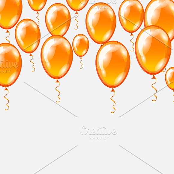 Set of Colorful Balloons backgrounds in Illustrations - product preview 1