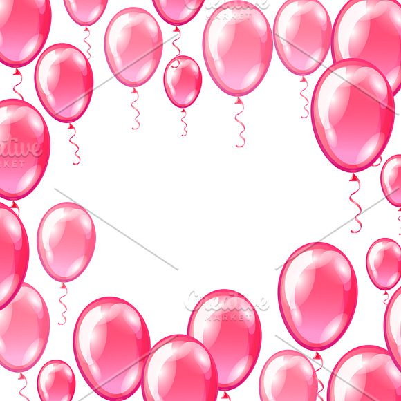 Set of Colorful Balloons backgrounds in Illustrations - product preview 3